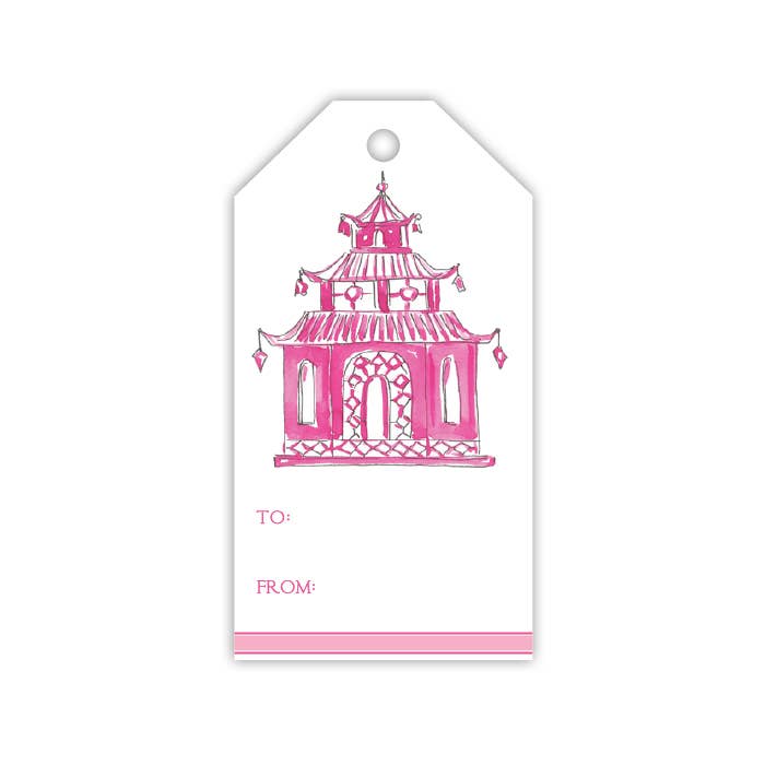 Pink Pagoda Gift Tag
