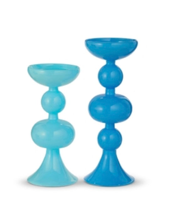10" Blue Shades Candlestick