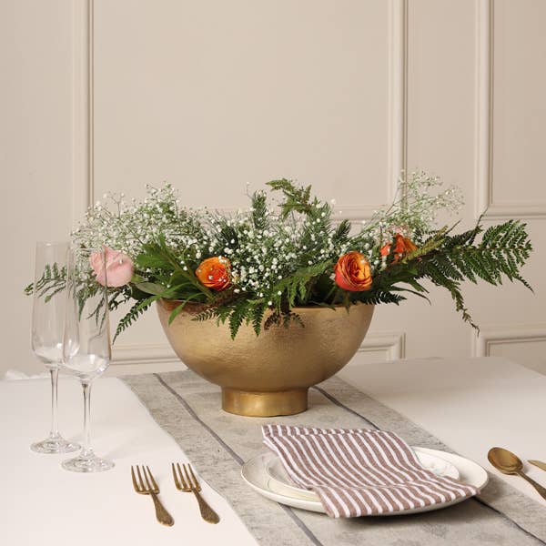 Antique Gold Pedestal Bowl