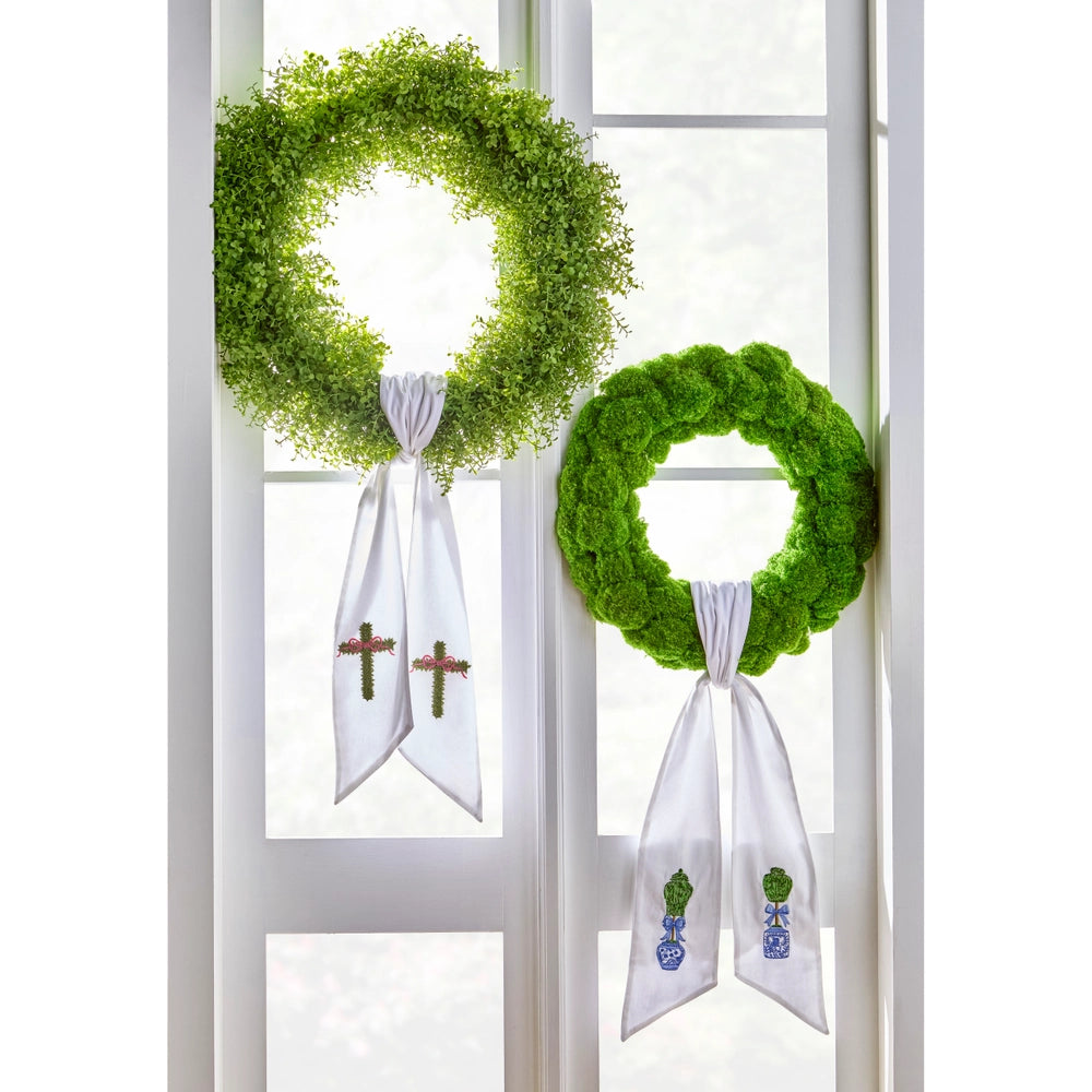 60" Cross Wreath Sash