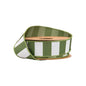 1 1/2" Wired Ribbon | Green Horizontal Stripe w/ Green Backing| 10 Yard Roll