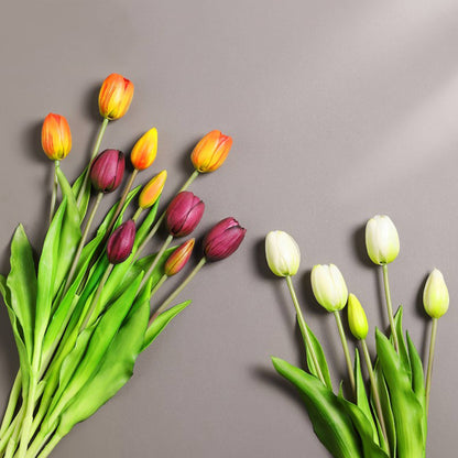 16" Real Touch Lifelike Tulip-3 flowers 2 buds