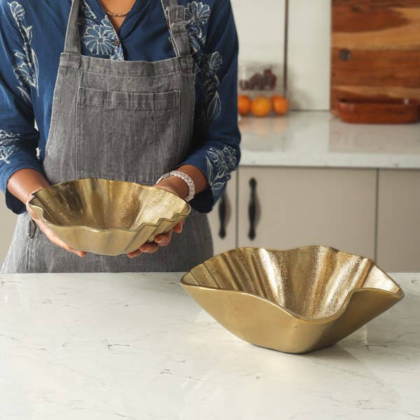 Gold Sculptural Bowl