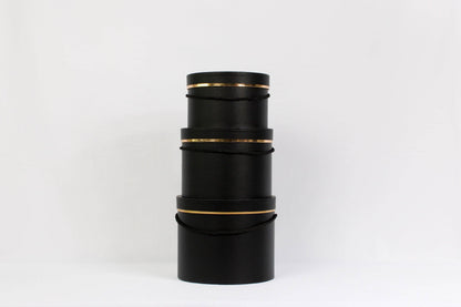 Single Gold Rim Cylinder Flower Gift Box
