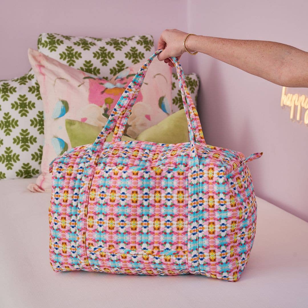 Sumner Pink Weekender Duffle Bag - Laura Park