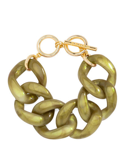 Iridescent Curb Chain Bracelet