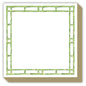 Handpainted Lime Cane Border Luxe Notepad