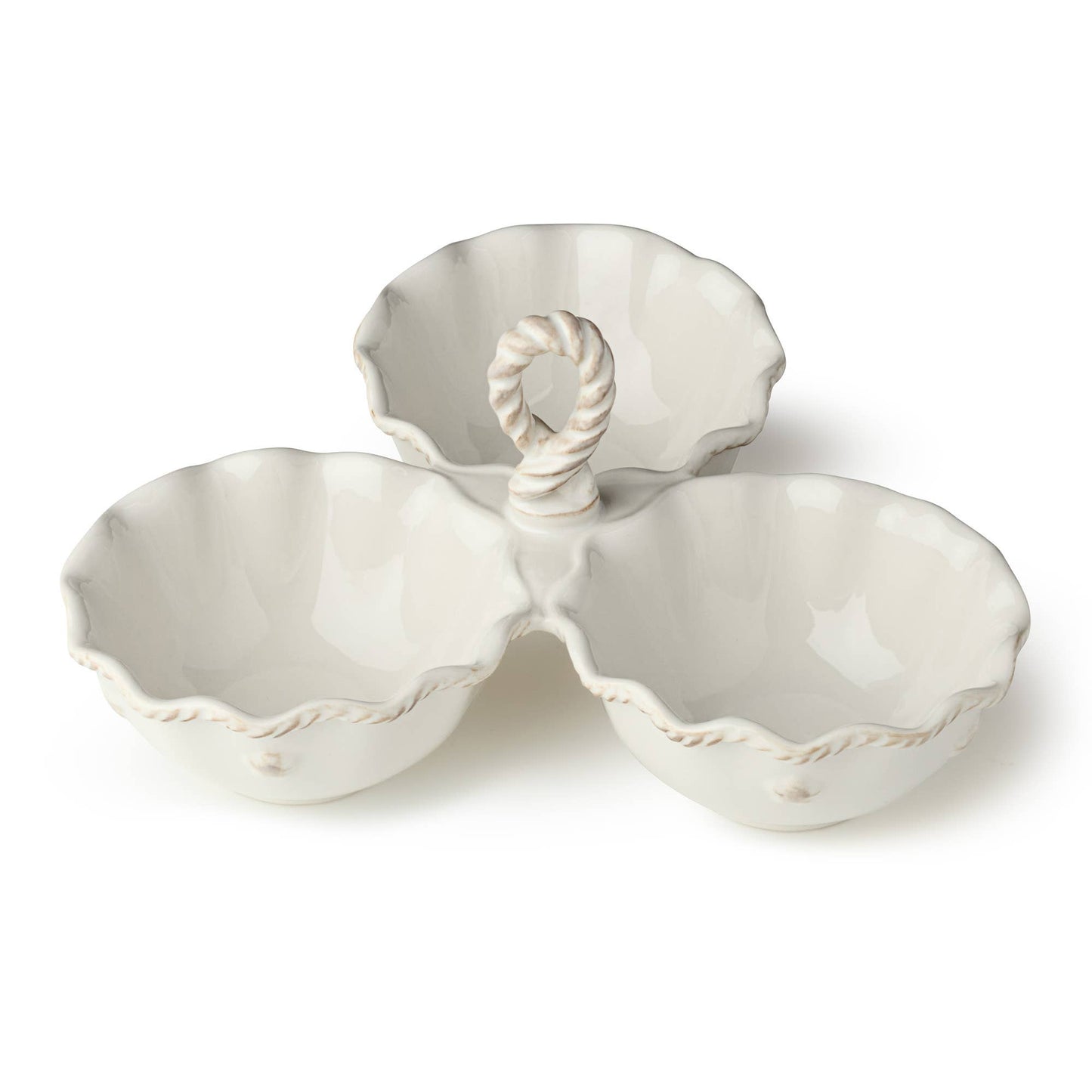 Heritage Condiment Server – 3-Section with Artisan Handle