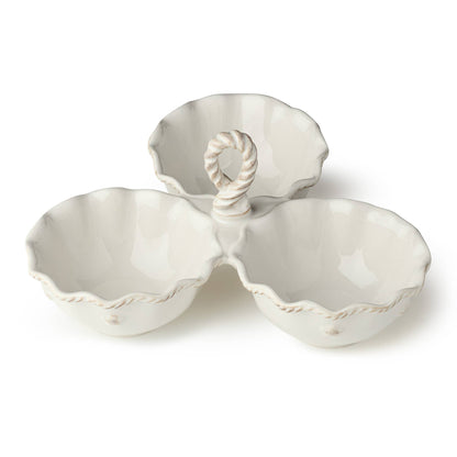 Heritage Condiment Server – 3-Section with Artisan Handle