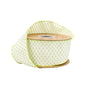 2 1/2" Wired Ribbon | Lime Green/White Woven | 10 Yard Roll