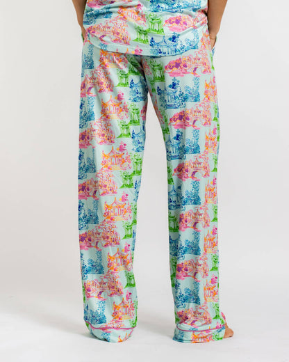 Maya Sleep Pants   Aqua/Multi