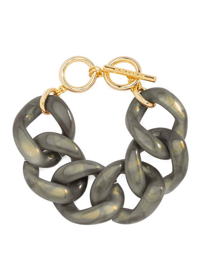 Iridescent Curb Chain Bracelet