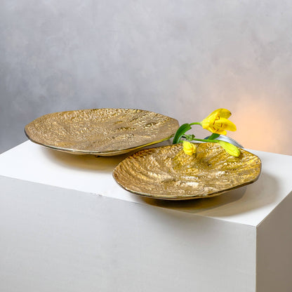 Textured Gold Aluminum Dish