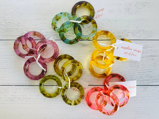 Element Napkin Rings- set of four