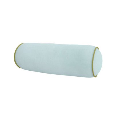 Spa Blue Velvet Bolster Pillow - Laura Park