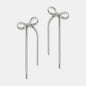 Stainless Steel Bow Bar Earrings