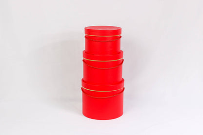 Single Gold Rim Cylinder Flower Gift Box