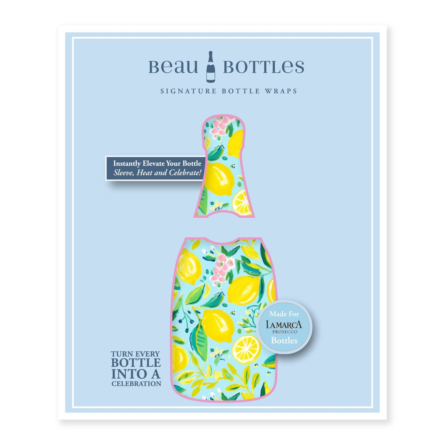 Beau Bottles Preppy Lemons - Prosecco Collection