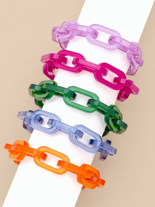 Resin Cable Chain Toggle Bracelet