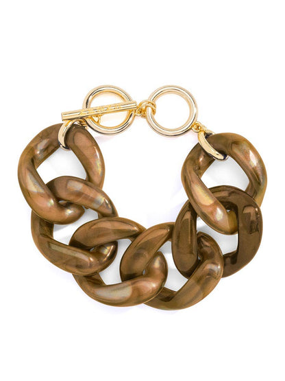 Iridescent Curb Chain Bracelet