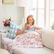 Brooks Avenue Pink Fleece Blanket - Laura Park