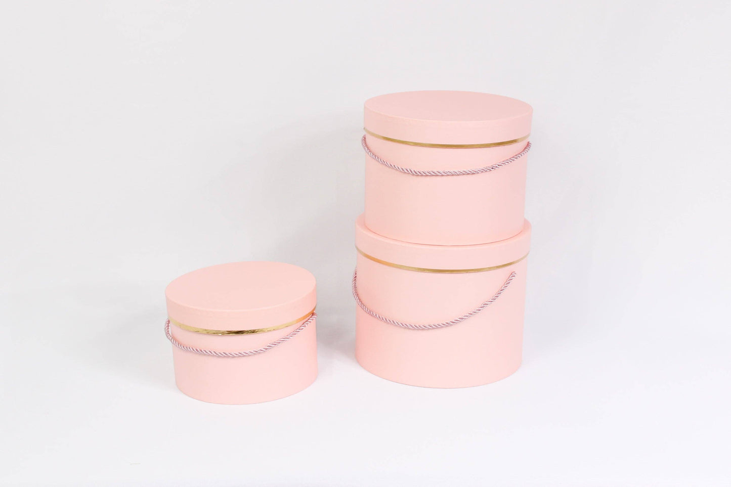 Single Gold Rim Cylinder Flower Gift Box