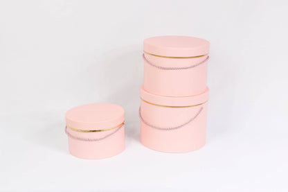 Single Gold Rim Cylinder Flower Gift Box