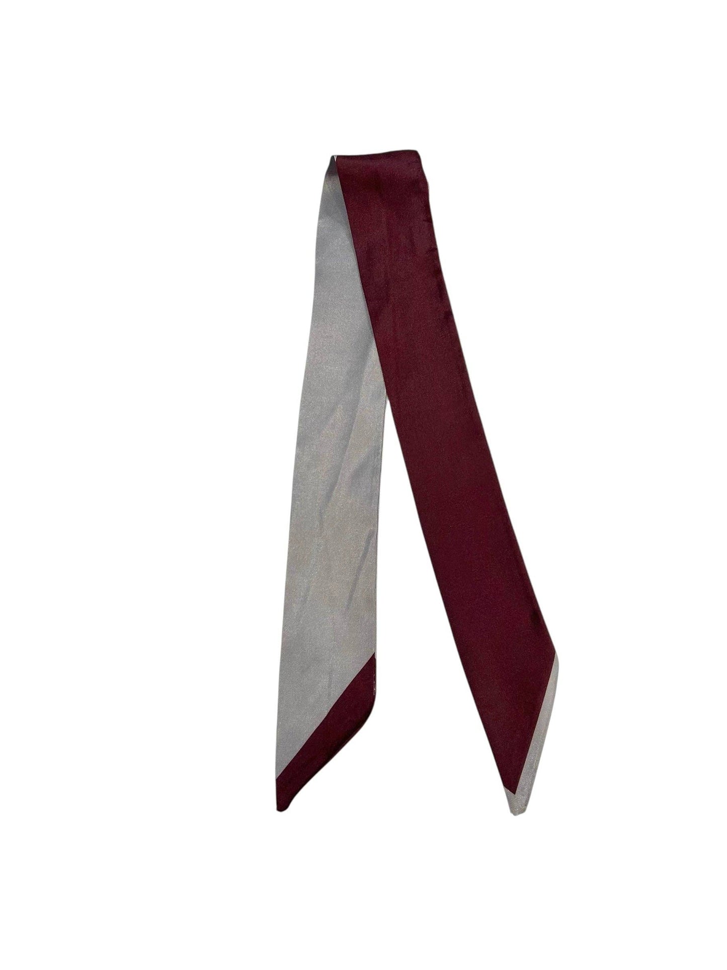 Twilly Scarf (MAROON/GRAY)