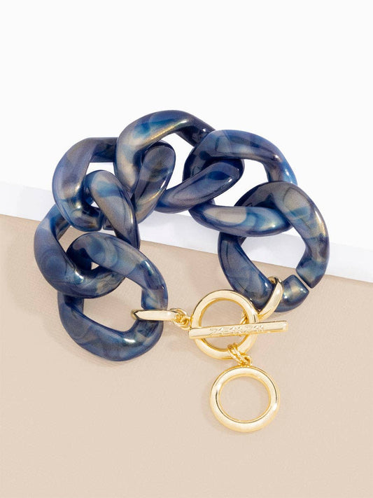 Iridescent Curb Chain Bracelet