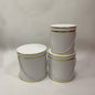 Double Gold Rim Round Flower Gift Box