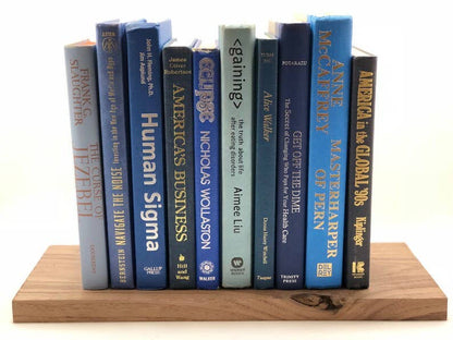 Blue books by the foot for decor