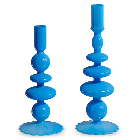10.25" Blue Candlesticks