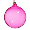 4" Pink Opaque Blown Glass Ball Ornament