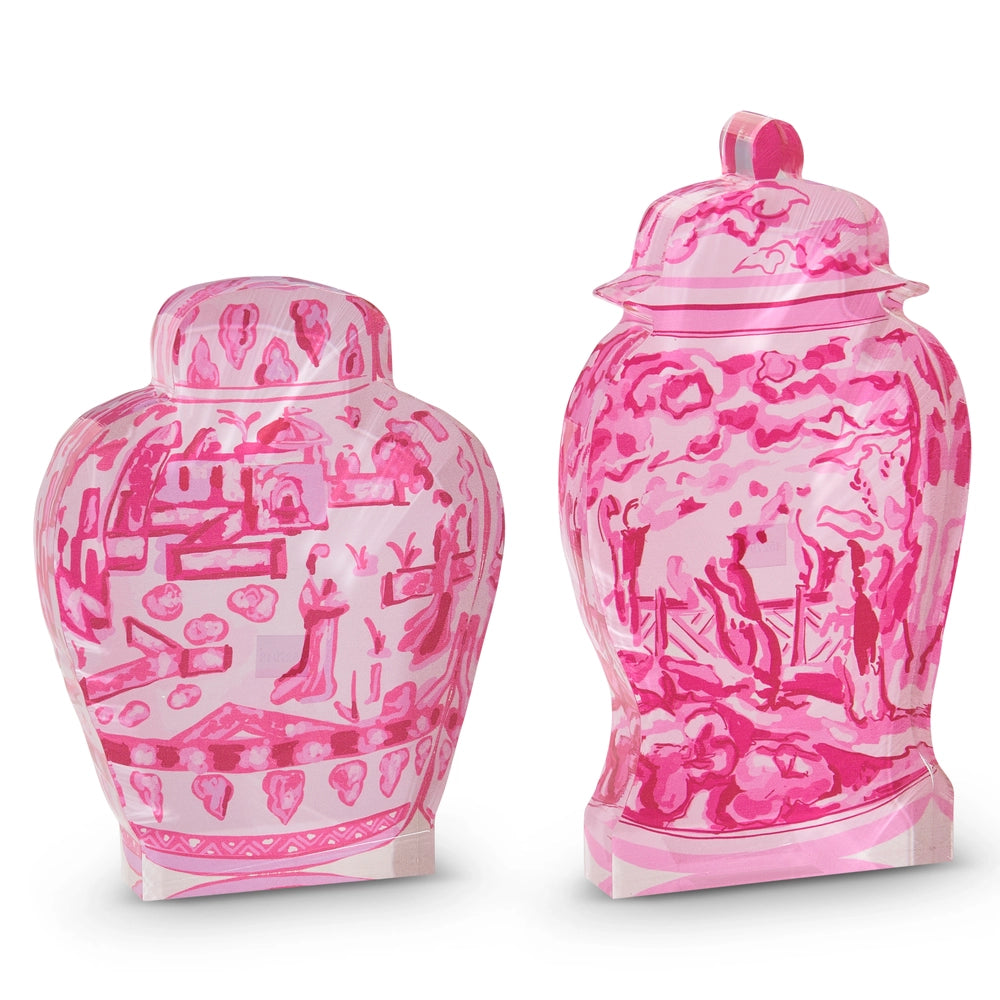 Pink Chinoiserie Container Acrylic Cut Out
