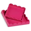 Hot Pink Scalloped Trays
