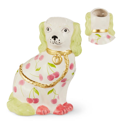 11" Dog Vase