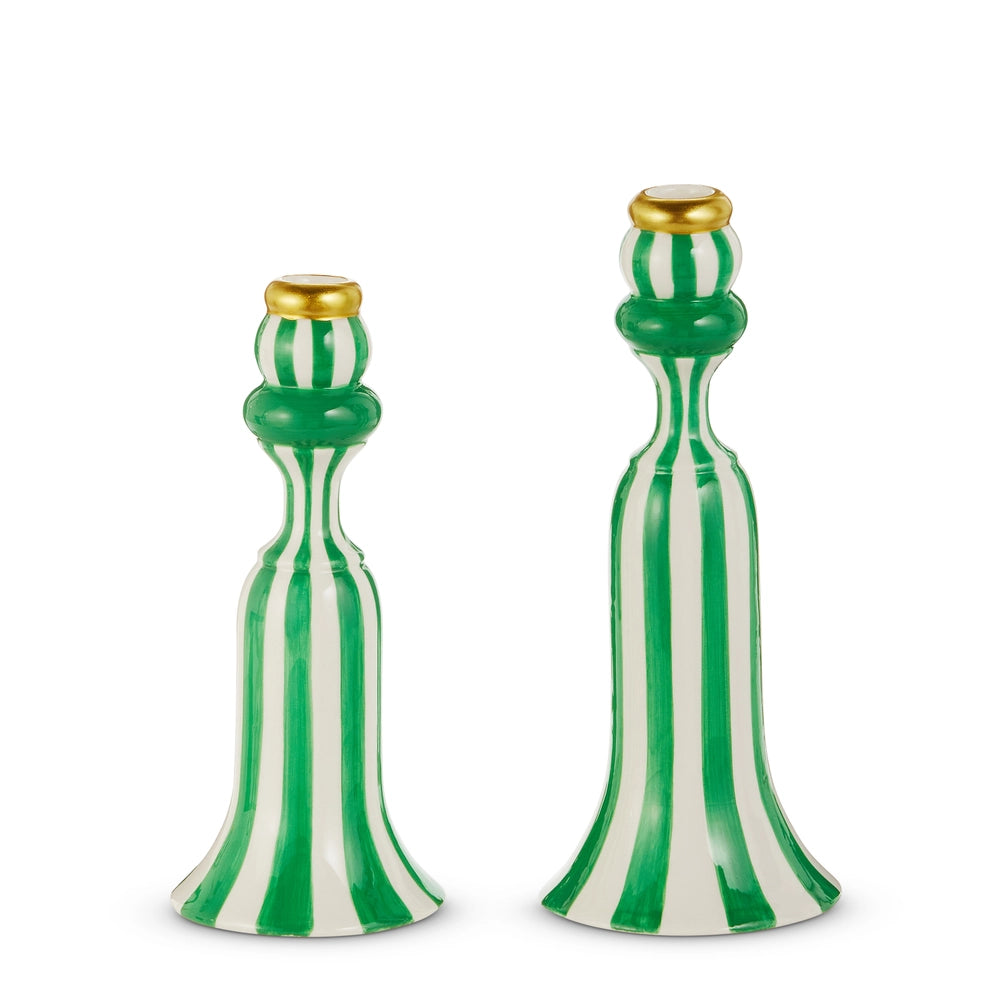 Green Stripe Candlestick