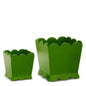 Green Scalloped Planter - Large