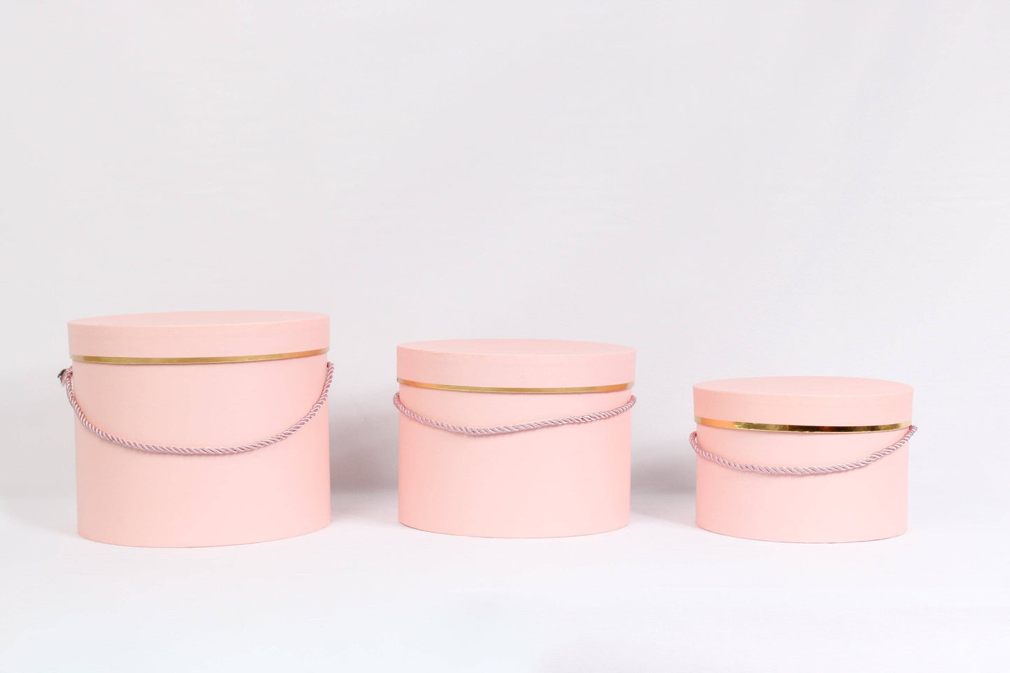 Single Gold Rim Cylinder Flower Gift Box