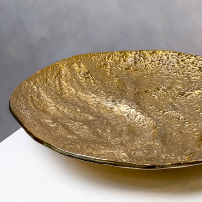 Textured Gold Aluminum Dish