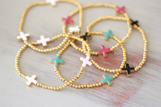 Faith Bracelet 18K Gold Water Resistant Non Tarnish
