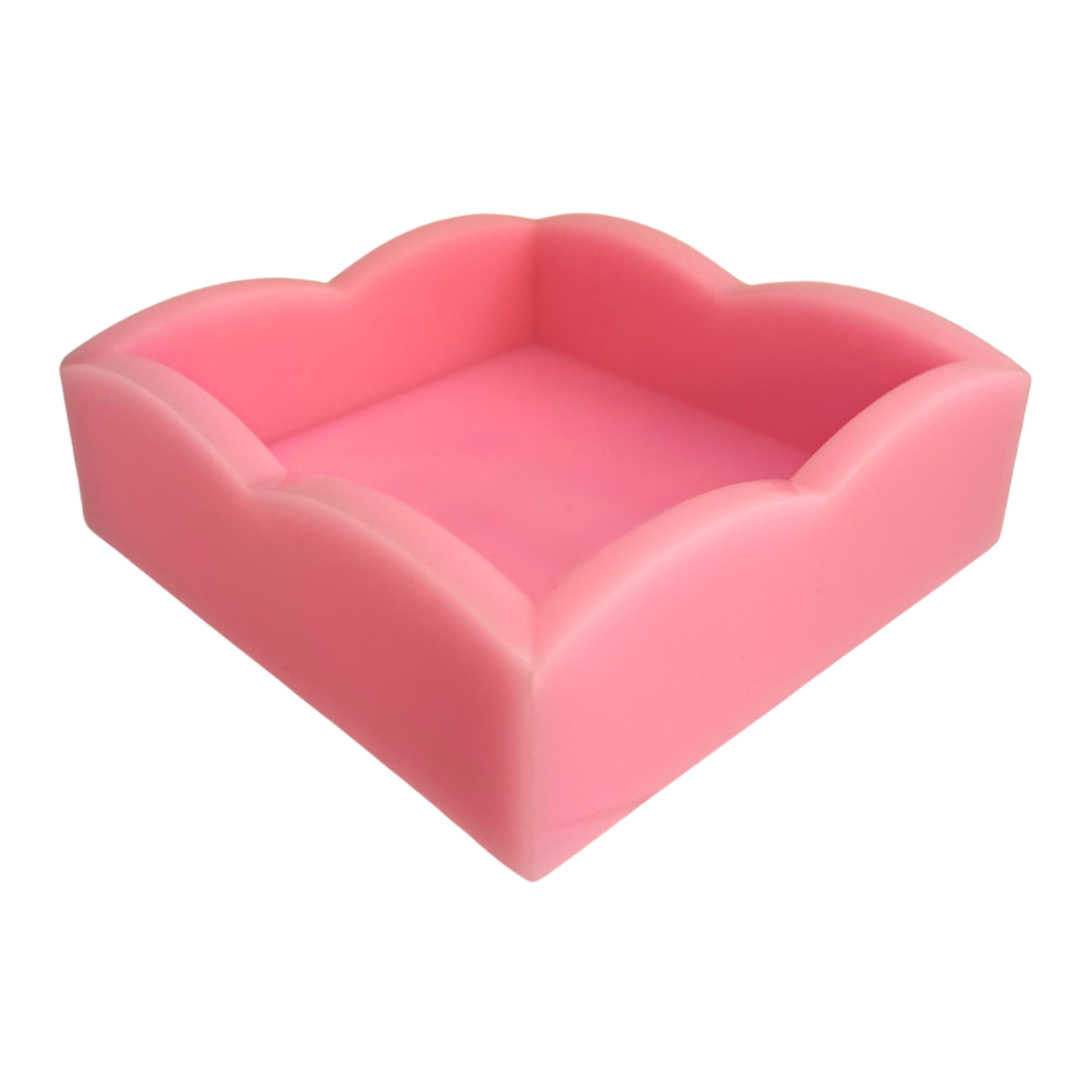 Pink Palm Acrylic Scalloped Cocktail Napkin Holders - Laura Park