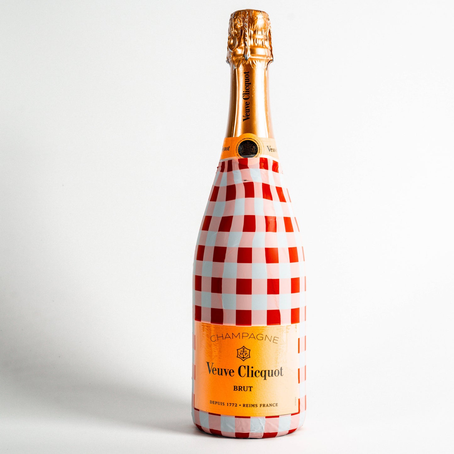 Beau Bottles Red and White Gingham – Champagne Collection