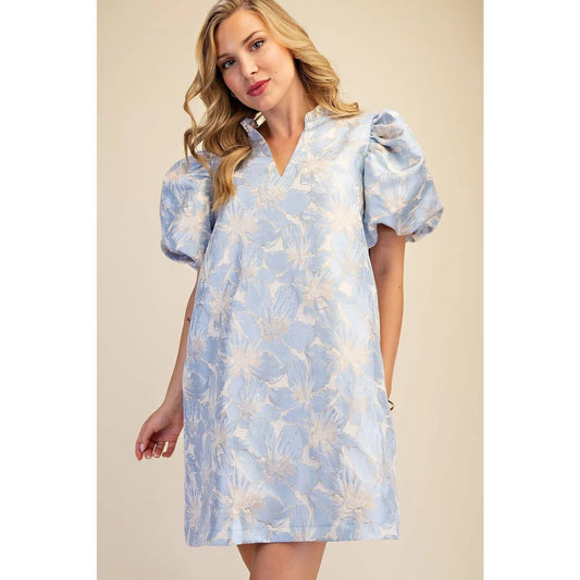 Puff Sleeve Mini Dress