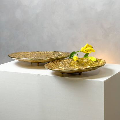 Textured Gold Aluminum Dish
