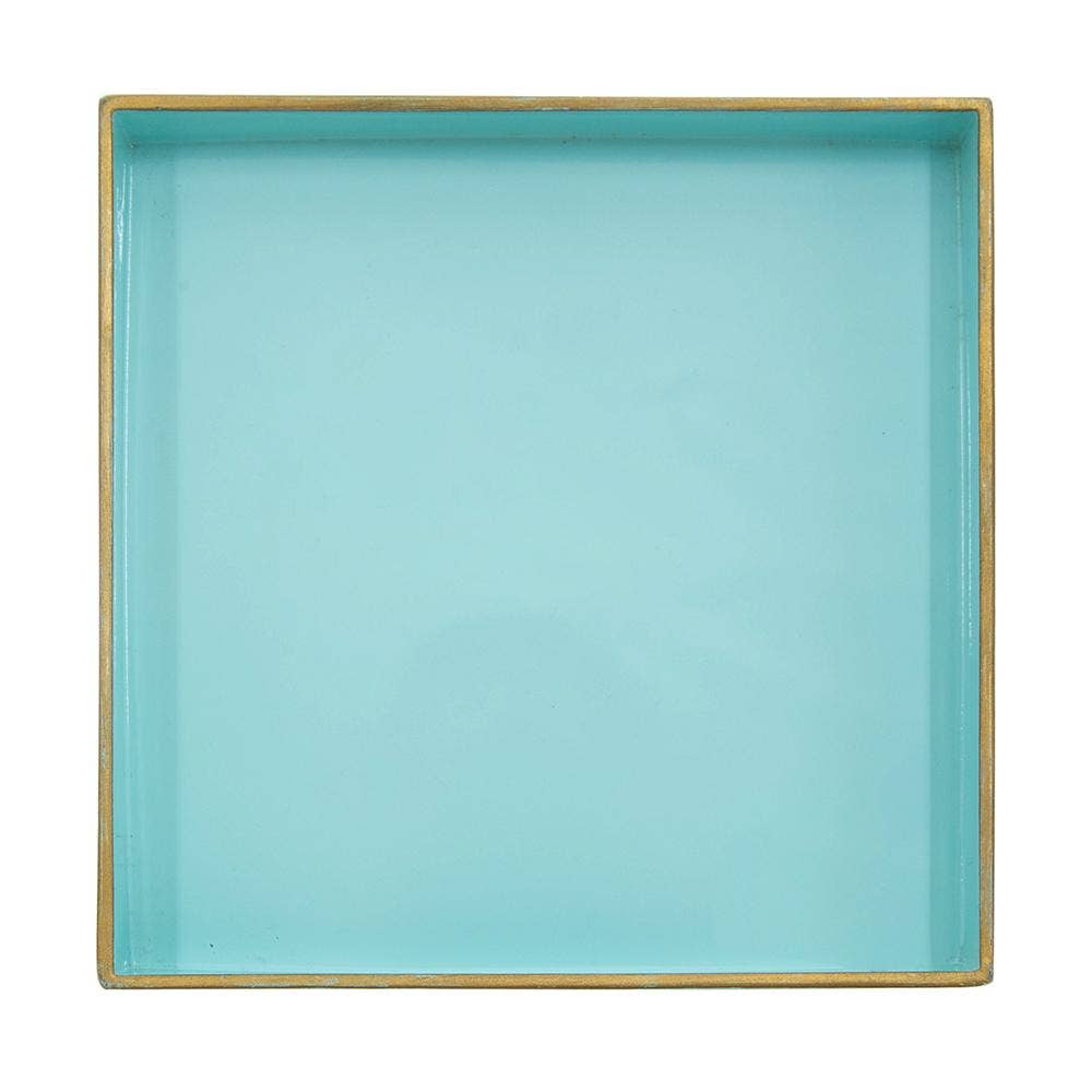 8.5x8.5" Aqua Serenity Plastic Tray