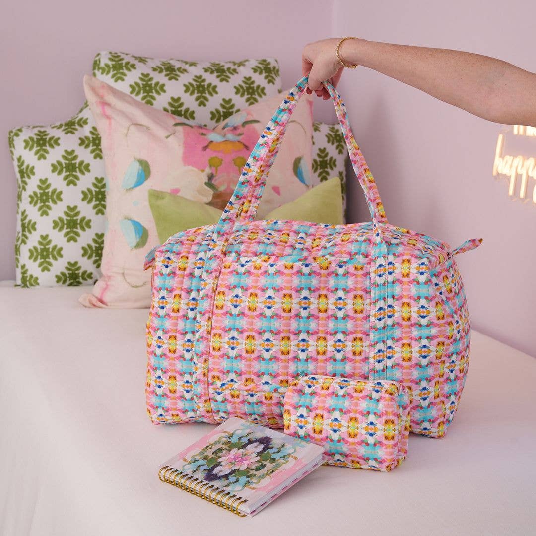 Sumner Pink Weekender Duffle Bag - Laura Park