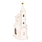 Newington Church Tealight Décor   White/Gold   5.5x9x3.25