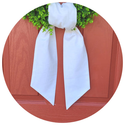 White Linen Blend Sash
