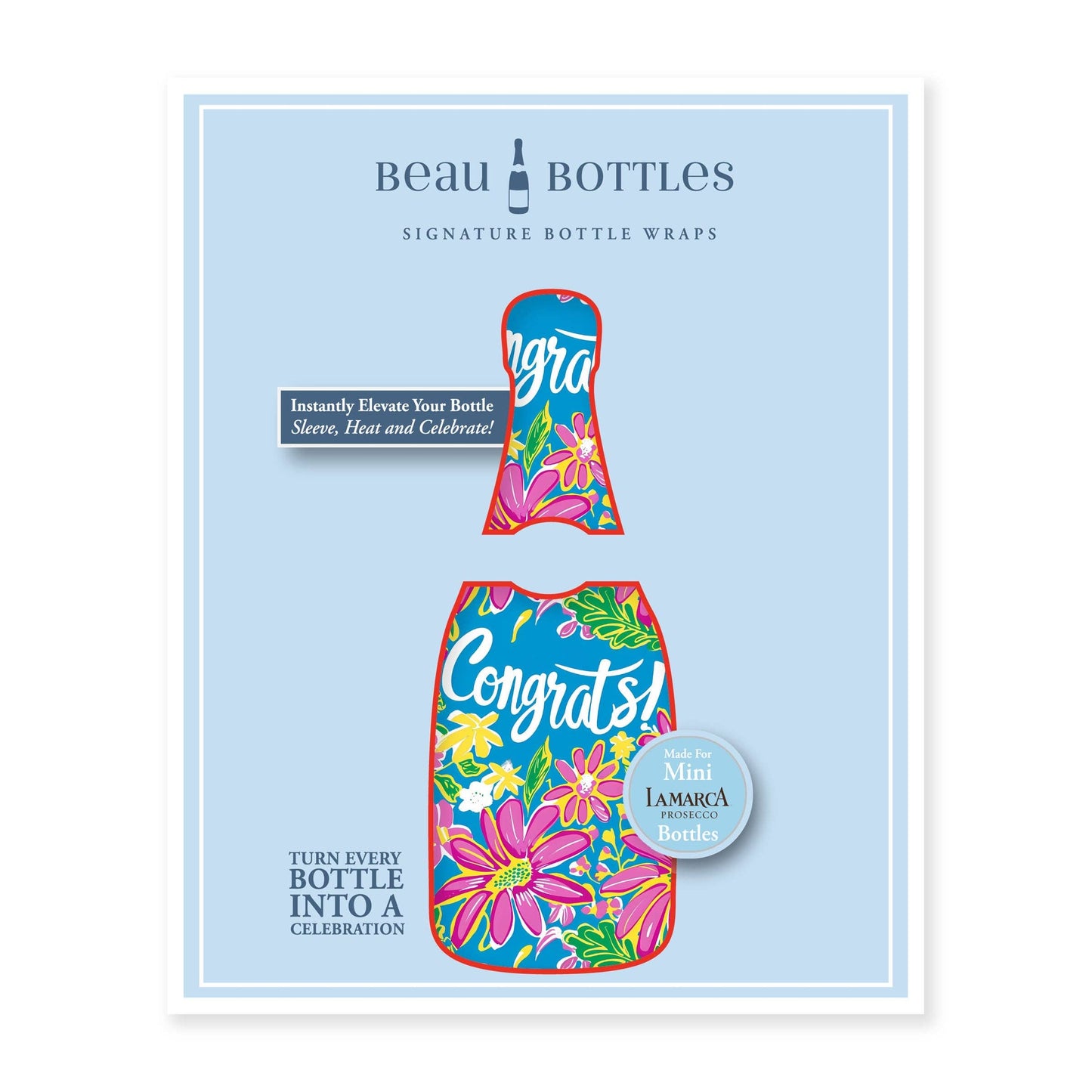 Beau Bottles Preppy Congrats - MINI Prosecco Collection - Six Pack